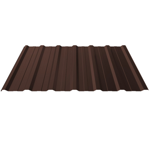 Trapezblech T18+ Stahl Dachprofil 0,70mm Stärke 25µm Polyester Standard Farbbeschichtung Schokoladenbraun ca. RAL 8017 ohne Antitropfbeschichtung