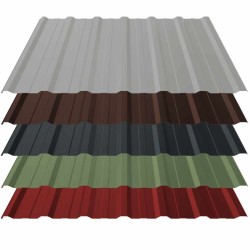 Trapezblech T18+ Stahl Dachprofil 0,70mm Stärke 25µm Polyester Standard Farbbeschichtung Schokoladenbraun ca. RAL 8017 ohne Antitropfbeschichtung