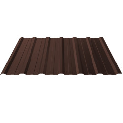 Trapezblech T18+ Stahl Dachprofil 0,70mm Stärke 25µm Polyester Standard Farbbeschichtung Schokoladenbraun ca. RAL 8017 mit Antitropfbeschichtung 900g/m²
