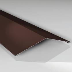 Firstblech 190 x 190 x 2000 mm Polyester Standard 25 µm - 10 Jahre Herstellergarantie Schokoladenbraun ca. RAL 8017 Innenwinkel 150°