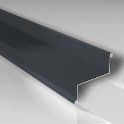 Fensterbank mit Tropfkante a=15, b=150, c=40 mm Länge=2000 mm Polyester Standard 25 µm - 10 Jahre Herstellergarantie Anthrazitgrau ca. RAL 7016