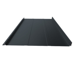 Stehfalz Panel Retro 38 Stahl für Dach & Wand 0,50mm Stärke 529mm Breite 35µm Matt Standard Farbbeschichtung mit Prägung Anthrazitgrau ca. RAL 7016