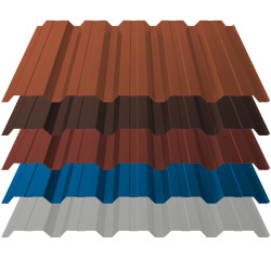 Trapezblech T35+ Stahl Wandprofil 0,50mm Stärke 25µm Polyester Standard Farbbeschichtung Chromoxidgrün ca. RAL 6020