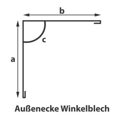 Au&szlig;enecke Winkelblech Aluminium 190 x 190 x 2000 mm 90&deg;