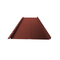 Stehfalz Panel Retro 25 Stahl für Dach & Wand 0,50mm Stärke 340mm Breite 35µm Matt Standard Farbbeschichtung mit Prägung Oxidrot ca. RAL 3009