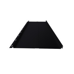 Stehfalz Panel Retro 25 Stahl für Dach & Wand 0,50mm Stärke 340mm Breite 35µm Matt Standard Farbbeschichtung mit Prägung Tiefschwarz ca. RAL 9005