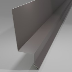 Tropfkantenprofil über Tür/Fenster für 20 Trapezprofil Länge 2000 mm Matt Standard 35 µm - 25 Jahre Herstellergarantie Graubraun ca. RAL 8019