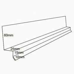 Tropfkantenprofil über Tür/Fenster für 20 Trapezprofil Länge 2000 mm Matt Standard 35 µm - 25 Jahre Herstellergarantie Graubraun ca. RAL 8019