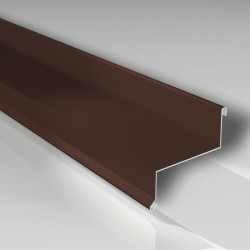 Sonderkantteil Fensterbank Aluminium 2000 mm  Gekörnt Stucco - 60 Jahre Herstellergarantie Schokoladenbraun ca. RAL 8017
