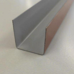 Sonderkantteil U-Profil Aluminium 2000 mm Gekörnt...
