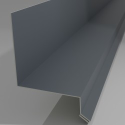 Tropfkantenprofil Aluminium über Tür/Fenster für 35 Trapezprofil Länge 2000 mm  Matt - 60 Jahre Herstellergarantie Anthrazitgrau ca. RAL 7016