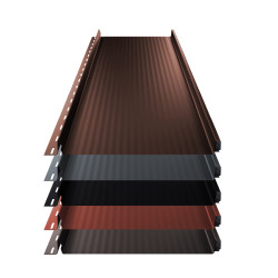 Stehfalz Terrano Stahl für Dach & Wand 0,50mm Stärke 316mm Breite 50µm Polyester Superior HB Farbbeschichtung mit Miniwelle Graphitgrau ca. RAL 7024