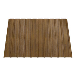Trapezblech T7 ungelocht Stahl Wandprofil 0,50mm Stärke 25µm Polyester Standard Farbbeschichtung Holzoptik Golden oak 3D