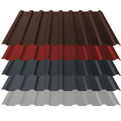 Trapezblech T20+ Stahl Dachprofil 0,70mm Stärke 25µm Polyester Standard Farbbeschichtung