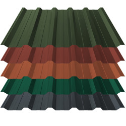 Trapezblech T35+ Stahl Dachprofil 0,63mm Stärke 25µm Polyester Standard Farbbeschichtung