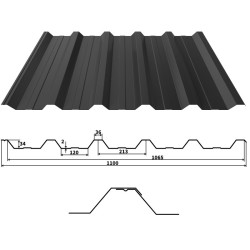 Trapezblech T35+ Stahl Dachprofil 0,70mm Stärke 25µm Polyester Standard Farbbeschichtung