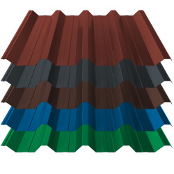 Trapezblech T55 Stahl Dachprofil 0,50mm St&auml;rke 25&micro;m Polyester Standard Farbbeschichtung