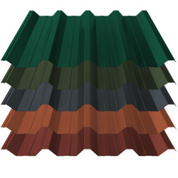 Trapezblech T55 Stahl Dachprofil 0,63mm Stärke 25µm Polyester Standard Farbbeschichtung