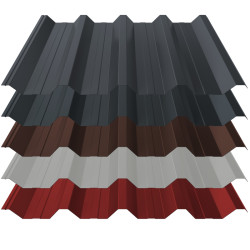 Trapezblech T55 Stahl Dachprofil 0,70mm Stärke 25µm Polyester Standard Farbbeschichtung
