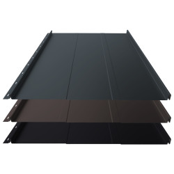 Stehfalz Panel Retro 25 Stahl f&uuml;r Dach &amp; Wand 0,50mm St&auml;rke 554mm Breite 50&micro;m ThyssenKrupp Matt Premium Farbbeschichtung mit Pr&auml;gung