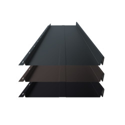 Stehfalz Panel Retro 25 Stahl für Dach & Wand 0,50mm Stärke 340mm Breite 50µm ThyssenKrupp Matt Premium Farbbeschichtung mit Prägung