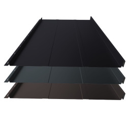 Stehfalz Panel Retro 38 Stahl für Dach & Wand 0,50mm Stärke 529mm Breite 50µm ThyssenKrupp Matt Premium Farbbeschichtung mit Prägung