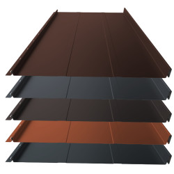 Stehfalz Panel Retro 38 Stahl f&uuml;r Dach &amp; Wand 0,50mm St&auml;rke 529mm Breite 50&micro;m Polyester Superior HB Farbbeschichtung mit Pr&auml;gung
