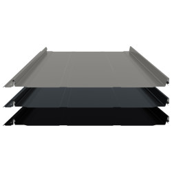 Stehfalz Panel High-Tech Stahl f&uuml;r Dach &amp; Wand 0,50mm St&auml;rke 528mm Breite 35&micro;m R-Matt Farbbeschichtung mit Pr&auml;gung