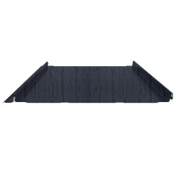 Stehfalz Panel High-Tech Stahl f&uuml;r Dach &amp; Wand 0,50mm St&auml;rke 528mm Breite 35&micro;m ThyssenKrupp Wood Farbbeschichtung mit Pr&auml;gung