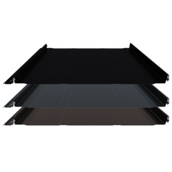 Stehfalz Panel High-Tech Stahl f&uuml;r Dach &amp; Wand 0,50mm St&auml;rke 528mm Breite 50&micro;m ThyssenKrupp Matt Premium Farbbeschichtung mit Pr&auml;gung