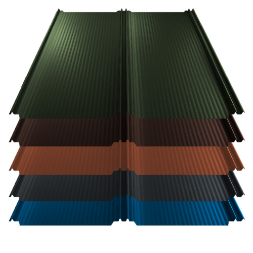 Stehfalz T-Panel Stahl für Dach 0,50mm Stärke 1100mm Breite 25µm Polyester Standard Farbbeschichtung mit Nanowelle