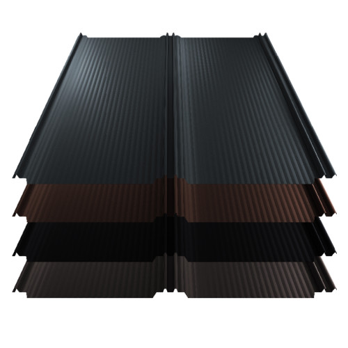 Stehfalz T-Panel Stahl für Dach 0,50mm Stärke 1100mm Breite 35µm Matt Standard Farbbeschichtung mit Nanowelle