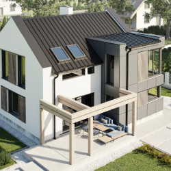 Stehfalz T-Panel Stahl für Dach 0,50mm Stärke 1100mm Breite 200µm Colorcoat HPS Farbbeschichtung mit Nanowelle