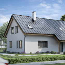 Stehfalz Terrano Stahl für Dach & Wand 0,50mm Stärke 525mm Breite 25µm Polyester Standard Farbbeschichtung mit Prägung