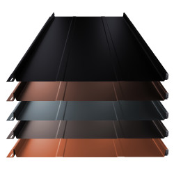 Stehfalz Terrano Stahl f&uuml;r Dach &amp; Wand 0,50mm St&auml;rke 525mm Breite 50&micro;m Polyester Superior HB Farbbeschichtung mit Pr&auml;gung