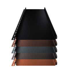 Stehfalz Terrano Stahl für Dach & Wand 0,50mm Stärke 316mm Breite 35µm ThyssenKrupp Matt Farbbeschichtung mit Nanowelle