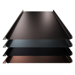 Stehfalz Terrano Stahl f&uuml;r Dach &amp; Wand 0,50mm St&auml;rke 525mm Breite 35&micro;m Matt Standard Farbbeschichtung mit Nanowelle