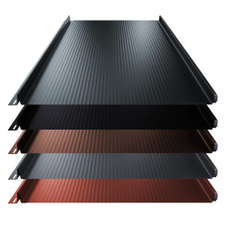 Stehfalz Terrano Stahl f&uuml;r Dach &amp; Wand 0,50mm St&auml;rke 525mm Breite 50&micro;m Polyester Superior HB Farbbeschichtung mit Nanowelle