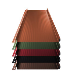 Stehfalz Terrano Stahl für Dach & Wand 0,50mm Stärke 316mm Breite 25µm Polyester Standard Farbbeschichtung mit Miniwelle