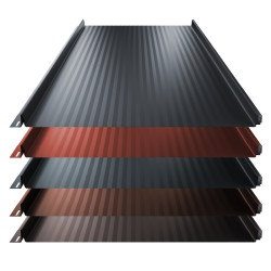 Stehfalz Terrano Stahl f&uuml;r Dach &amp; Wand 0,50mm St&auml;rke 525mm Breite 50&micro;m Polyester Superior HB Farbbeschichtung mit Miniwelle