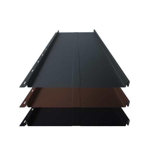Stehfalz Panel Retro 25 für Dach & Wand Aluminium 0,60mm Stärke 340mm Breite 25µm Matt mit Prägung
