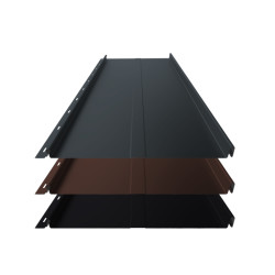 Stehfalz Panel Retro 25 für Dach & Wand Aluminium 0,60mm Stärke 340mm Breite 25µm Matt mit Prägung