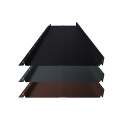 Stehfalz Panel Retro 38 f&uuml;r Dach &amp; Wand Aluminium 0,60mm St&auml;rke 315mm Breite 25&micro;m Matt mit Pr&auml;gung