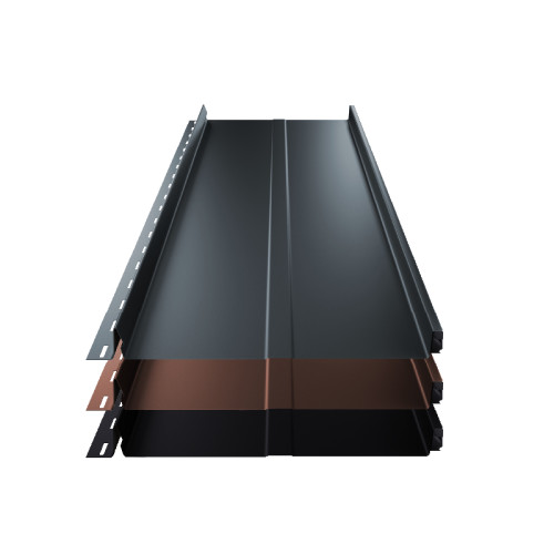 Stehfalz Terrano Aluminium für Dach & Wand 0,60mm Stärke 316mm Breite 25µm Matt mit Prägung