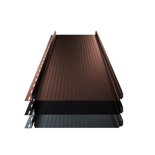 Stehfalz Terrano Aluminium für Dach & Wand 0,60mm Stärke 316mm Breite 25µm Matt mit Miniwelle