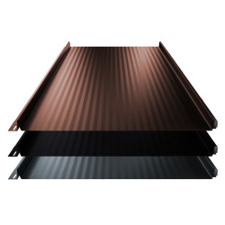 Stehfalz Terrano Aluminium f&uuml;r Dach &amp; Wand 0,60mm St&auml;rke 525mm Breite 25&micro;m Matt mit Miniwelle