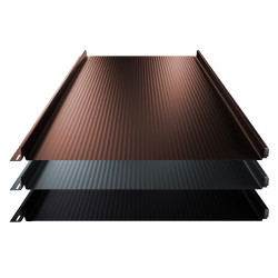 Stehfalz Terrano Aluminium f&uuml;r Dach &amp; Wand 0,60mm St&auml;rke 525mm Breite 25&micro;m Matt mit Nanowelle